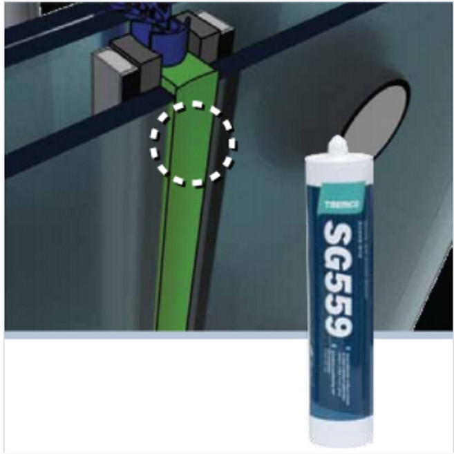 트렘코 SG559 300ml 25개입 유리글레이징 건축용 실란트 실리콘 PVC AL 창호 창틀 유리 코킹 친환경자재 아파트 빌딩 다용도 KCC SL907프리미엄 대용 동등이상 성능, 25개, 다크그레이
