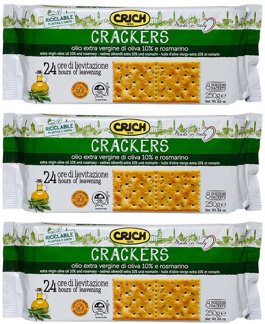 크릭 올리브오일 앤 로즈마리 크래커, 250g, 3개