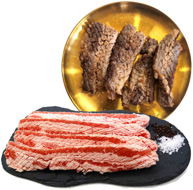 [대국맛짱] 미국산 특미 고소하고 쫄깃한 (벌집 우삼겹) 삼겹양지 (삼겹살&우삼겹) (일요일/당일발송), 2개, 1kg