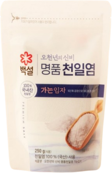 백설 오천년의 신비 명품천일염(굵은 입자), 250g, 2개