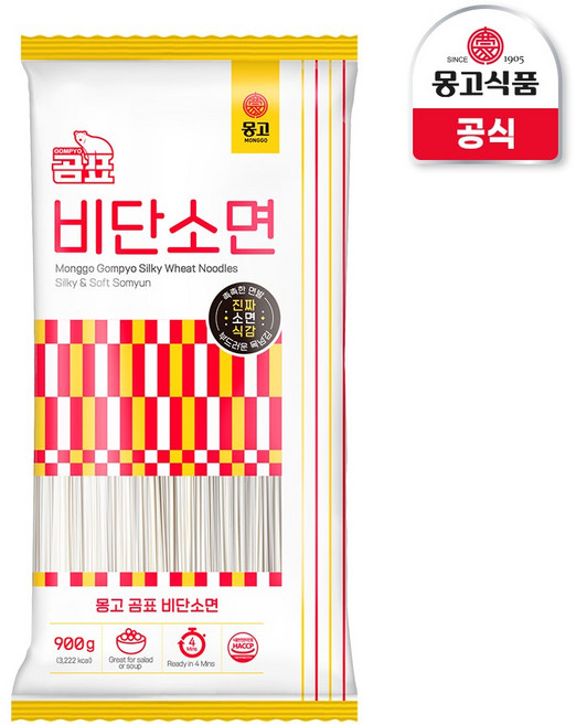 몽고 곰표 비단 국수 소면 900g, 1개