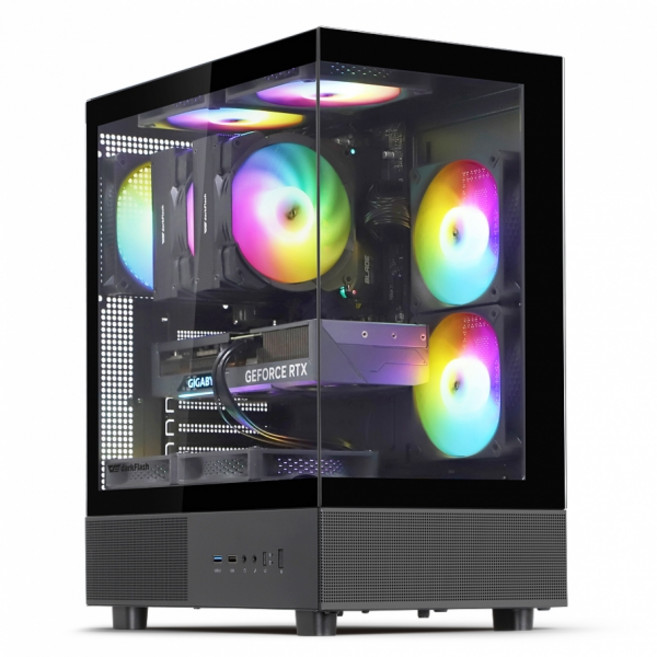 DARKFLASH DARKFLASH DB330X RGB 강화유리 블랙 (미들타워), 1개