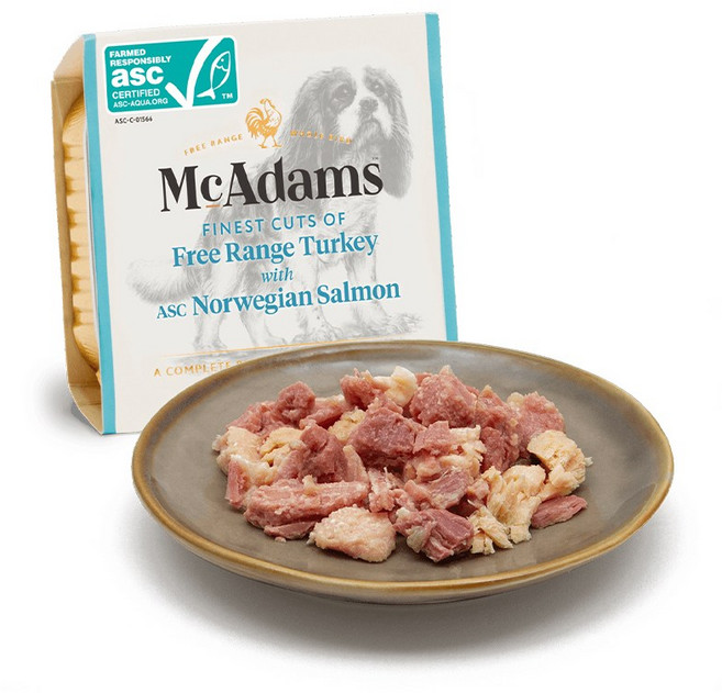 맥아담스 독 자유방목 터키와 ASC 노르웨이 연어 150g, 1개, 칠면조