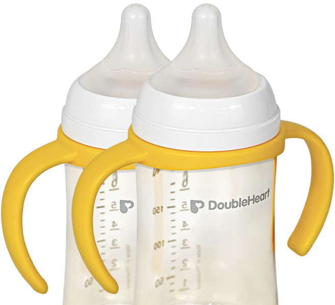 순수아 더블하트 3세대 전용 젖병손잡이 고급형-옐로우 2개, 1세트