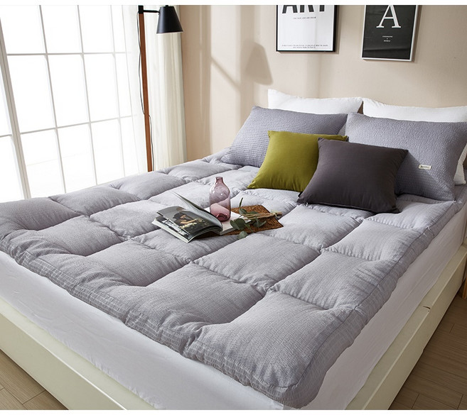 시어서커 두툼한 침대매트 여름 냉감 쿨링 쿨토퍼, 그레이