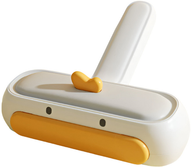 하루온담 강아지 고양이 털 먼지 돌돌이 브러쉬 청소기, 옐로우, 1개