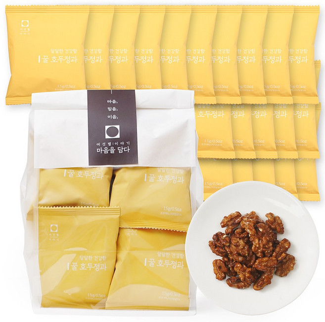 여섯별이갸기 꿀 호두정과 하루정과, 20개, 15g