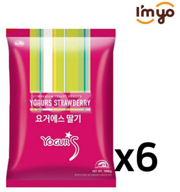 아임요 요거에스 딸기 파우더 1kg 요거트분말 요거트, 1개입, 6개