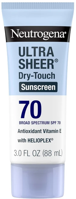 뉴트로지나 울트라 시어 드라이 선크림 로션 SPF70 방수 무향 안티옥시던트 비타민 E, 1개, 88ml - 쿠팡