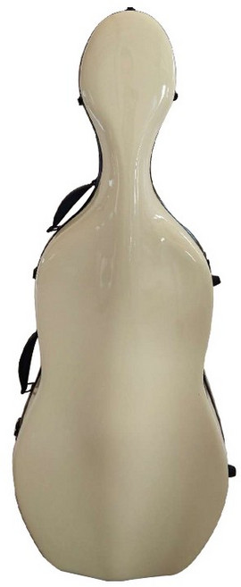 GMZZ 고급 첼로 하드 케이스 4/4 색상 다양, 2-오프화이트, 1개