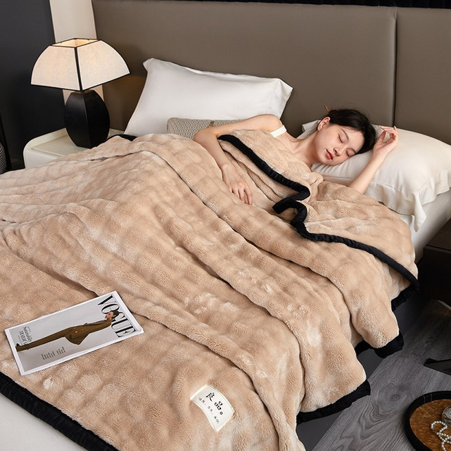 물결무늬 양면에 두꺼운 담요