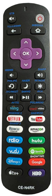 모든 Roku TV에 적합한 교체용 리모컨 TCL Hisense 호환 Onn Aparatos Insignia HITACHI와 가능