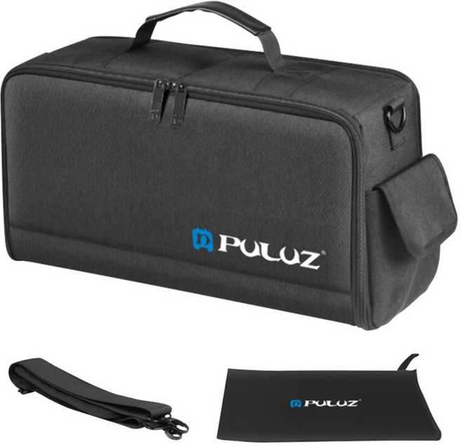 스냅케이스 PULUZ DSLR 카메라 슬링 숄더백 올인원 수납 가방, 블랙, 블랙, 1개