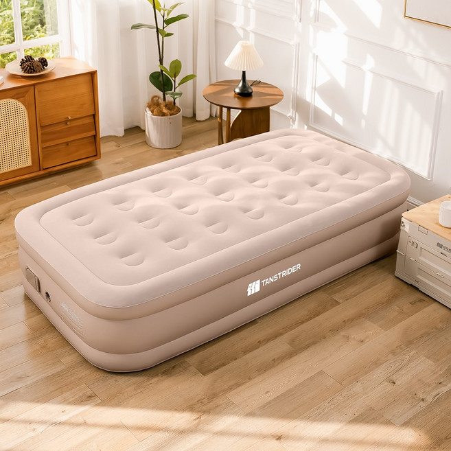 탄씨엔쯔 탄스트라이더 내장형 자동펌프 캠핑에어침대, 카키