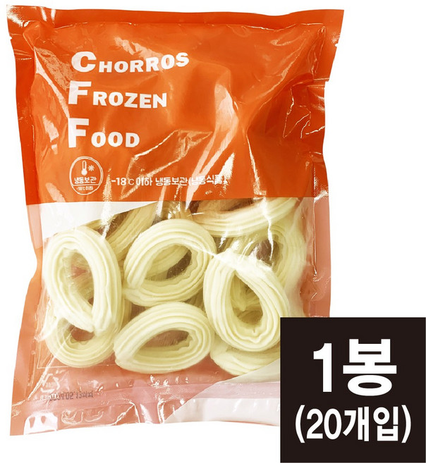 물방울 츄러스 500g(25gx20개입) 츄러스생지 미니츄러스 (코리아타임스퀘어), 1개, 500g