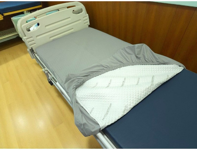 폴리100% 싸개형 병원침대커버 매트리스커버 세미마이크로 연회색 N101103 / 에어 욕창매트 사용 가능 맞춤제작