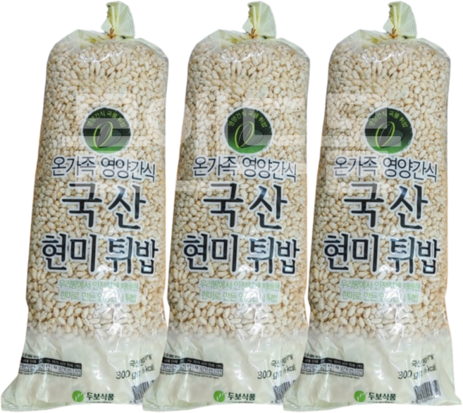 국산 현미 튀밥, 3개, 300g