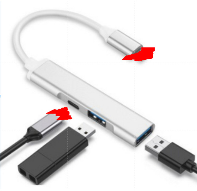 蘋果 OTG 轉USB 轉接器 一分三, 1個