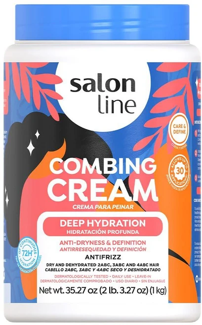 Salon Line 헤어 크림 리브인 딥 하이드레이션 비건 웨이브 곱슬머리 꼬인 머리카락 999.9g(34., 1개 - 쿠팡