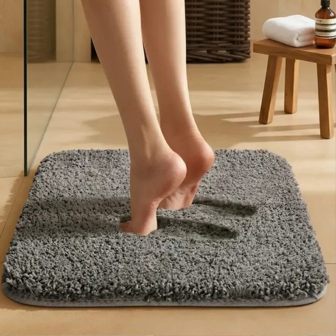 플라네뷔 보들보들 플러시 원단 빨아쓰는 호텔 주방 욕실 발매트, 그레이