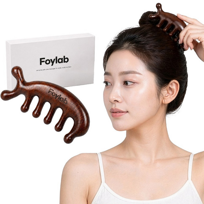 포이랩 프리미엄 우드 괄사, 브라운, 1개