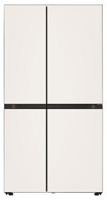 LG전자 2도어 양문형 오브제 매직스페이스 홈바 냉장고 652L 베이지, 단일옵션