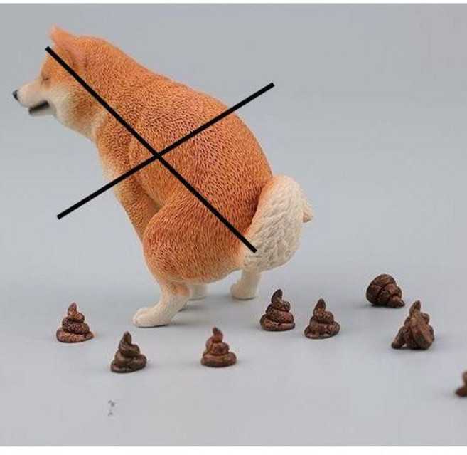 시바견 충견모찌시바 가챠 캡슐토이 화분 꾸미기 미니어처 반쯤 앉은 053a 변기 무자국양면테이프포함, 반쯤 기대어 배변 2개 세트, 1개, 기본 색상