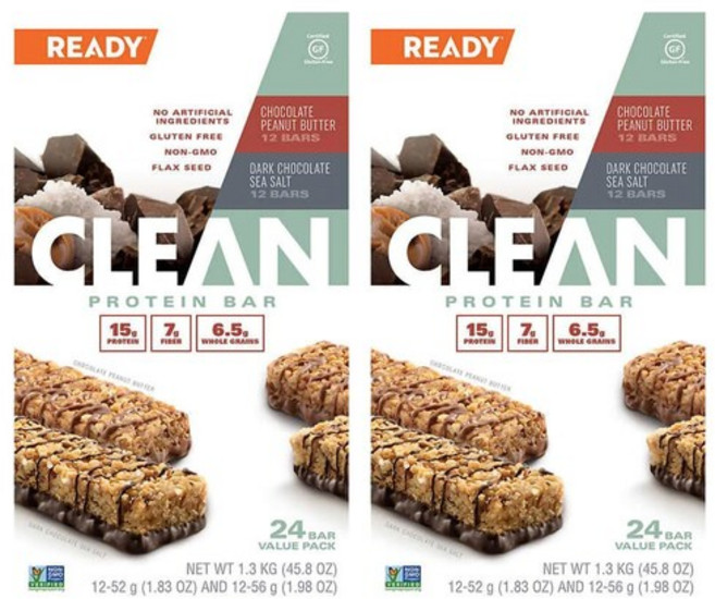 Come Ready 컴 레디 클린 프로틴 바 초콜릿 피넛 버터 씨 솔트 다크 1.3kg x 2팩