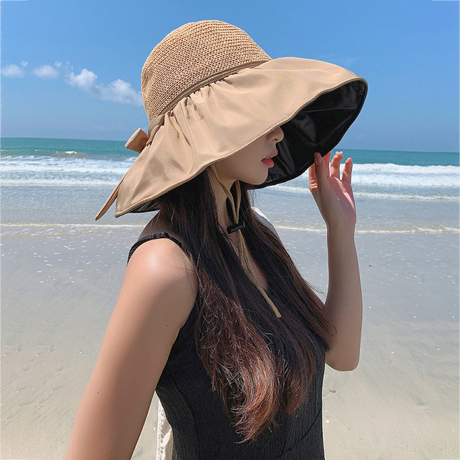 Eclatte 여성 와이드챙 자외선 차단 모자