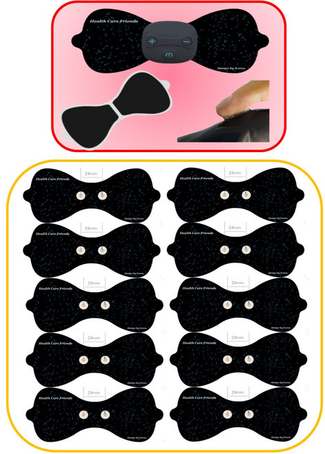 [클럭마사지기 - 호환패드] 프리미엄 소형패드 10개, 블랙, 1세트