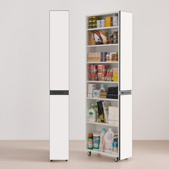 [리센트] 커스텀 슬라이딩 냉장고 틈새 수납장 240, 수납하는 방향:우측형