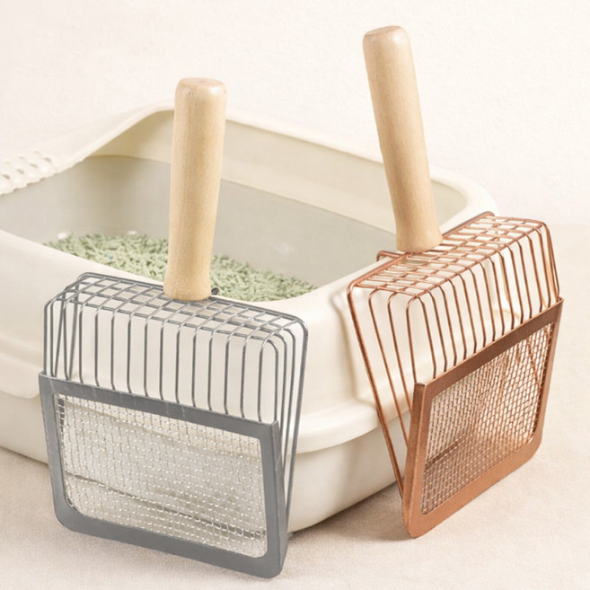 골든 스텐 고양이 모래삽 두부모래 배변삽, 1개, 실버