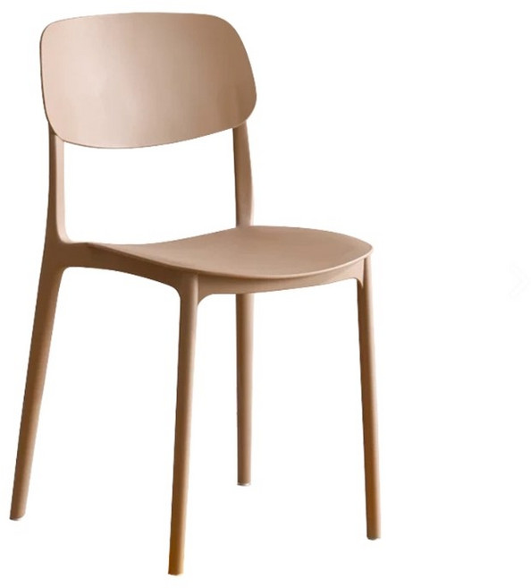 簡約風餐椅 人體工學設計 舒適寬大椅面, 靠背貝背椅卡其一筆限四個, 1件