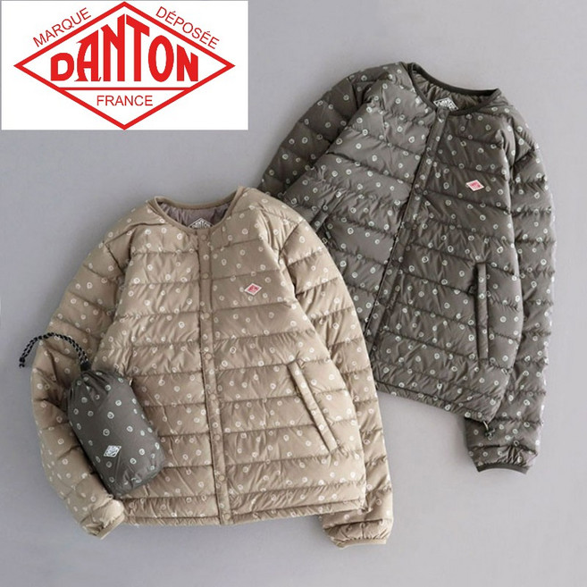 단톤 여성 크루넥 이너 다운 재킷 폴카 도트 DT-A0001 ING