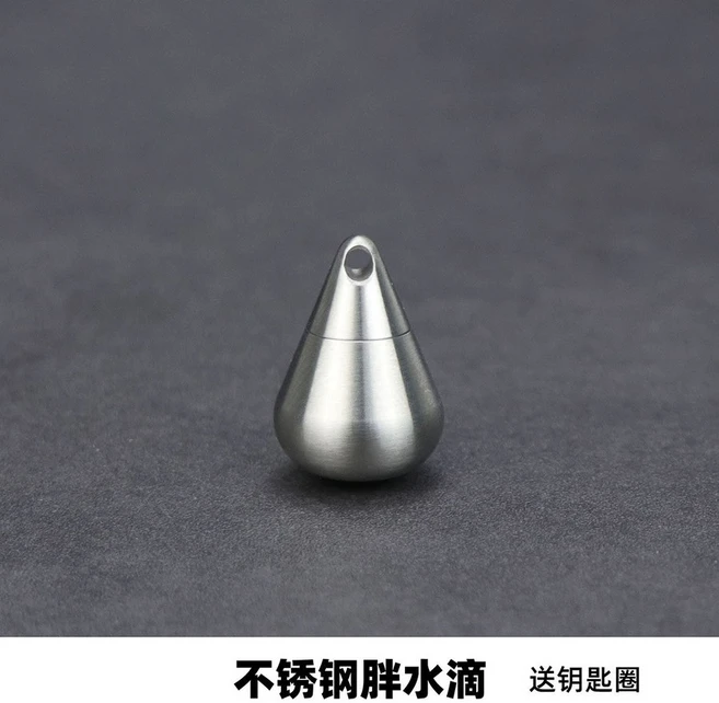 비상약 목걸이 약통 보관 밀봉 스테인레스 미니 약케이스 방수 약상자 약병 휴대용 01.통통 물방울 (스틸 소재) 1개, A. J6 스테인리스 스틸 - 쿠팡