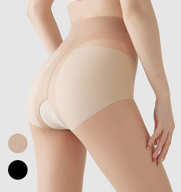 다이나토리 여성 얇은 밑트임 팬티 스타킹 2켤레 세트