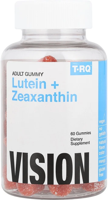 T-RQ 루테인+제아잔틴 성인용 구미젤리 망고맛 구미젤리 60개 눈건강 영양제 눈영양, 60정, 1개 - 쿠팡