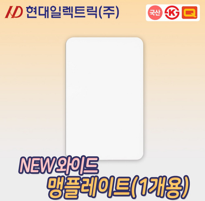 현대일렉트릭 안쓰는 콘센트 스위치 막기 1구 흰색 맹카바 커버 2개