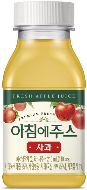 서울우유 아침에주스 사과 210ml, 30개