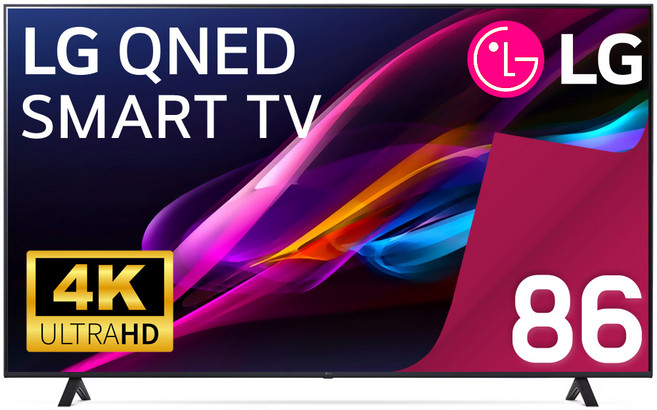 LG전자 TV 86QNED80 퀀텀닷 나노셀 4K 217cm(86인치) LED 스마트 티비 유튜브 넷플릭스 디즈니 미러링, 고객직접설치, 스탠드형