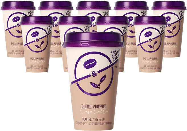 커피빈 카페라떼, 300ml, 10개