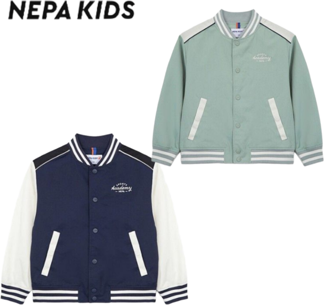 [백화점 발송] 네파키즈 남여공용 야구점퍼 바시티 보머자켓