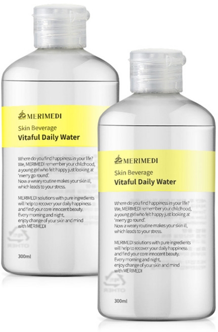 메리메디 병풀추출물 시카 약산성 모공 버블 거품 닦토 스킨 토너, 2개, 300ml