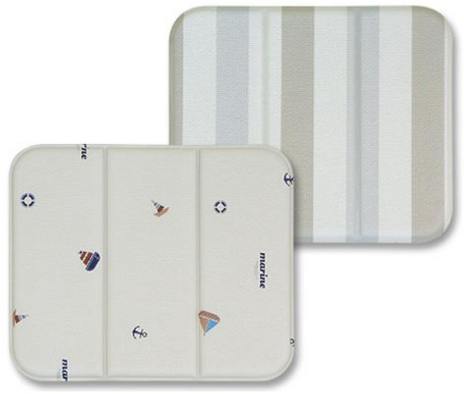 마리함접이식양면쿠션매트 책상용매트/접이식매트/쿠션방석/발매트/휴대용매트, 마린