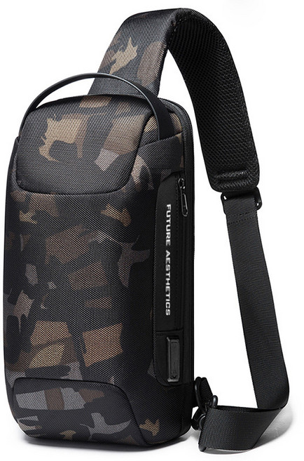 BANGE 여행용 슬링백 충전 크로스백 도난방지 소매치기방지 바디백 앞으로매는가방 메신저백 B#B001