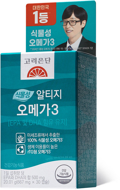 고려은단 알티지 rTG 오메가3, 30정, 1개