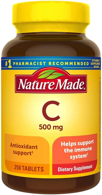 Nature Made 비타민C 500mg 250정, 1개 - 쿠팡