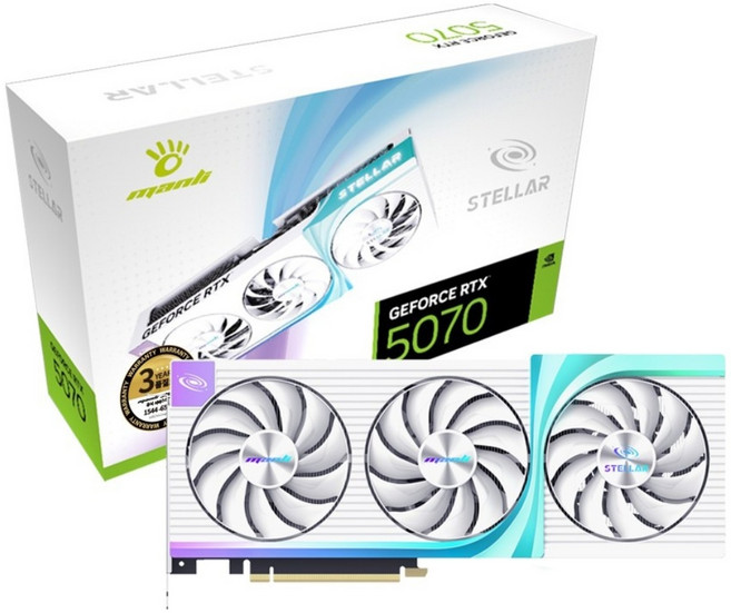 MANLI 지포스 RTX 5070 Stellar D7 OC 12GB 인텍앤컴퍼니, 단품