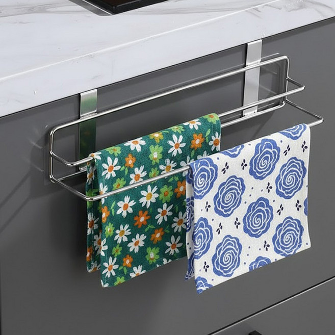 무타공 스테인레스 주방 싱크대 행주걸이 2단, 1개