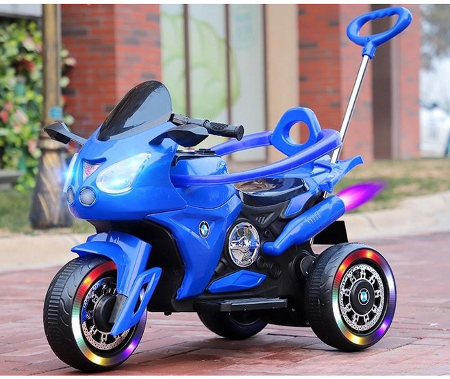 유아 전동 바이크 유아용 오토바이 충전식 전동 스쿠터, 블루, 1개